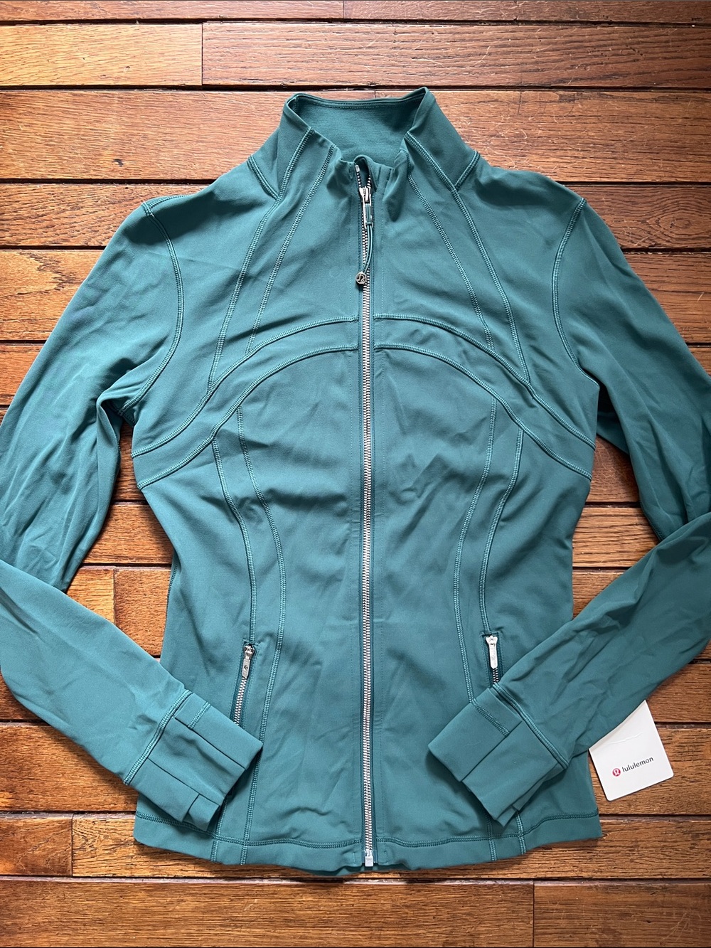 Lululemon Deep Marina Silver Zipper Define Jacket Size 8 New With Tags NWT